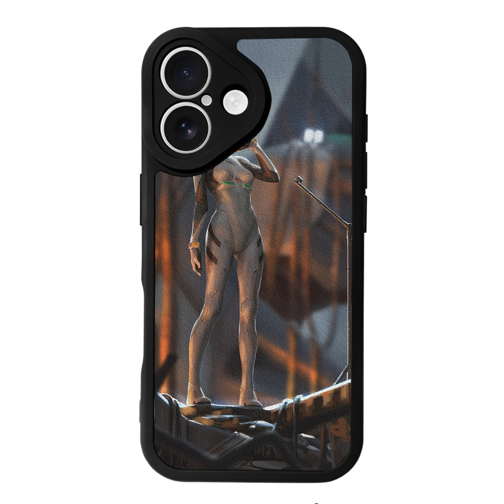 （画像用） EVA 新世紀エヴァンゲリオン 【iPhone 16シリーズ対応】シリコンスマホケース（レザー調） 材質：シリコン